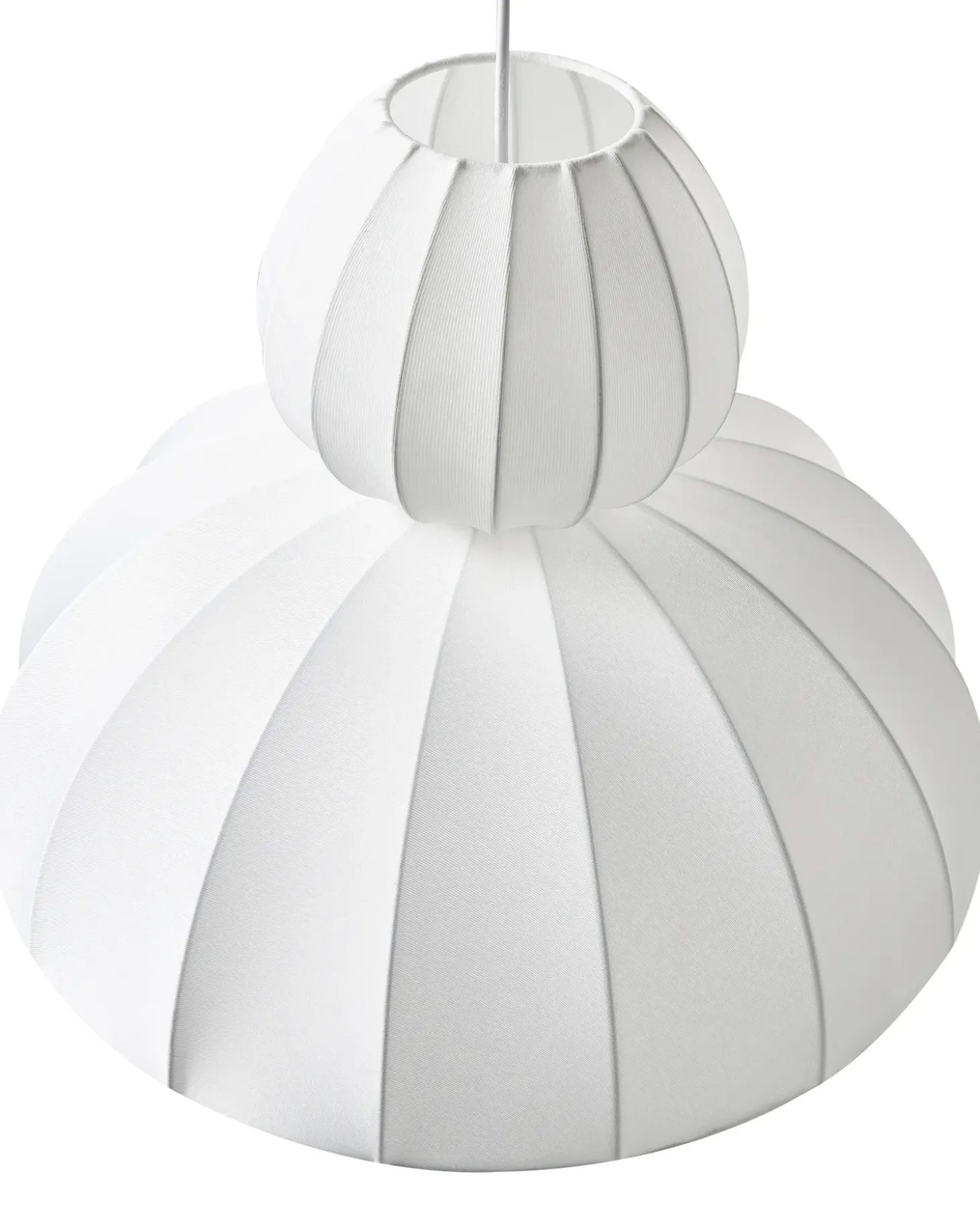 Loftlampe GOELETTE Kunstsilke Hvid