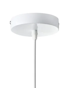 Loftlampe GOELETTE Kunstsilke Hvid