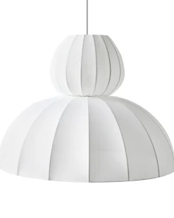 Loftlampe GOELETTE Kunstsilke Hvid