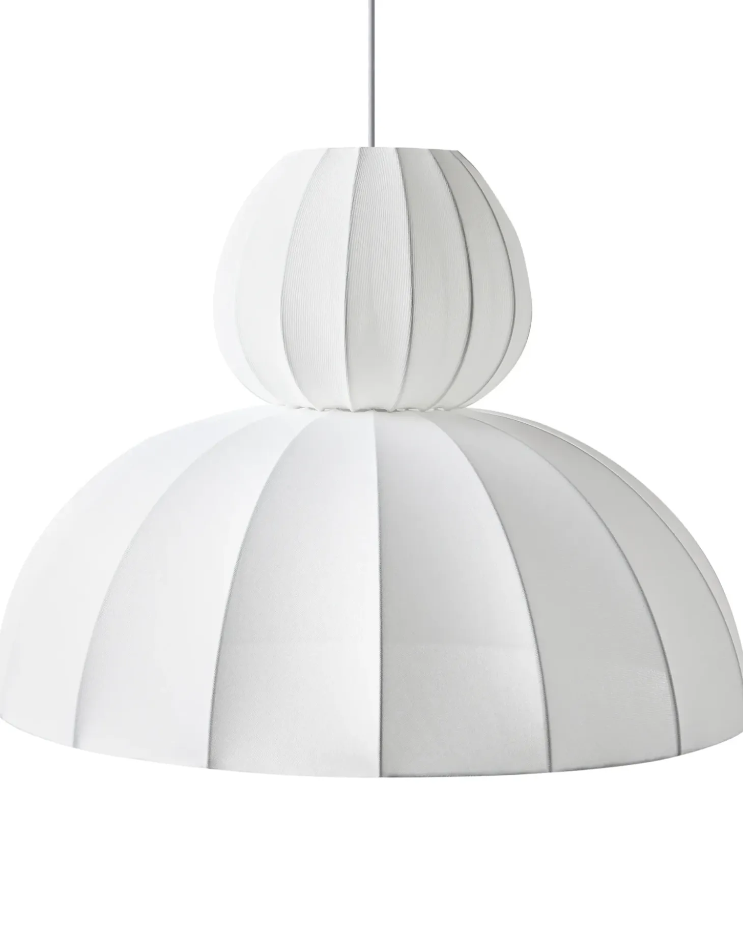 Loftlampe GOELETTE Kunstsilke Hvid