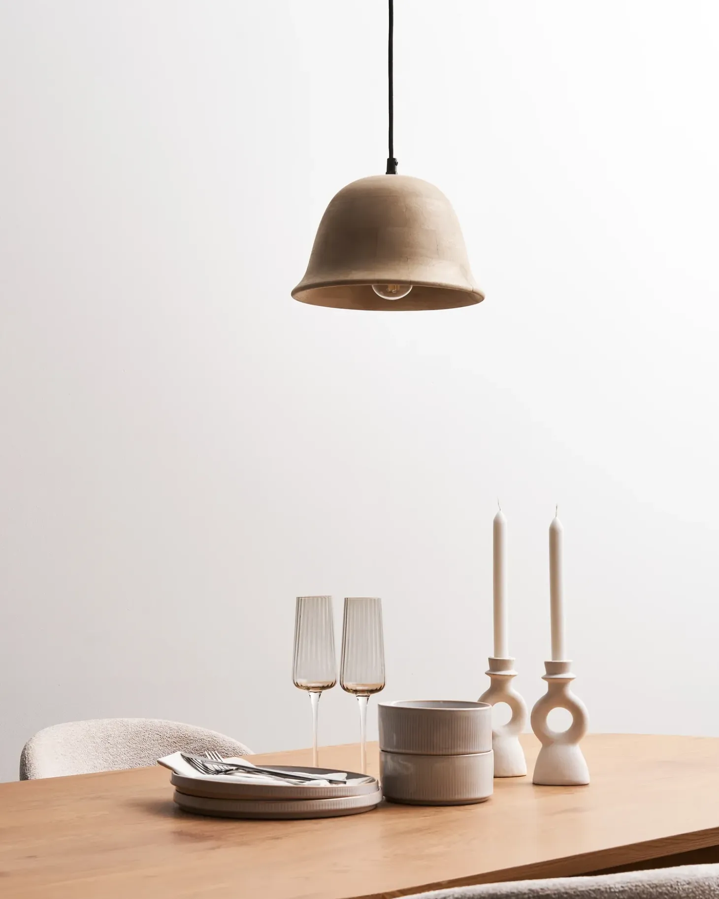 Loftlampe GOIKA Mangotræ Lysebrun