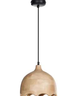Loftlampe GOMATI Mangotræ Lysebrun