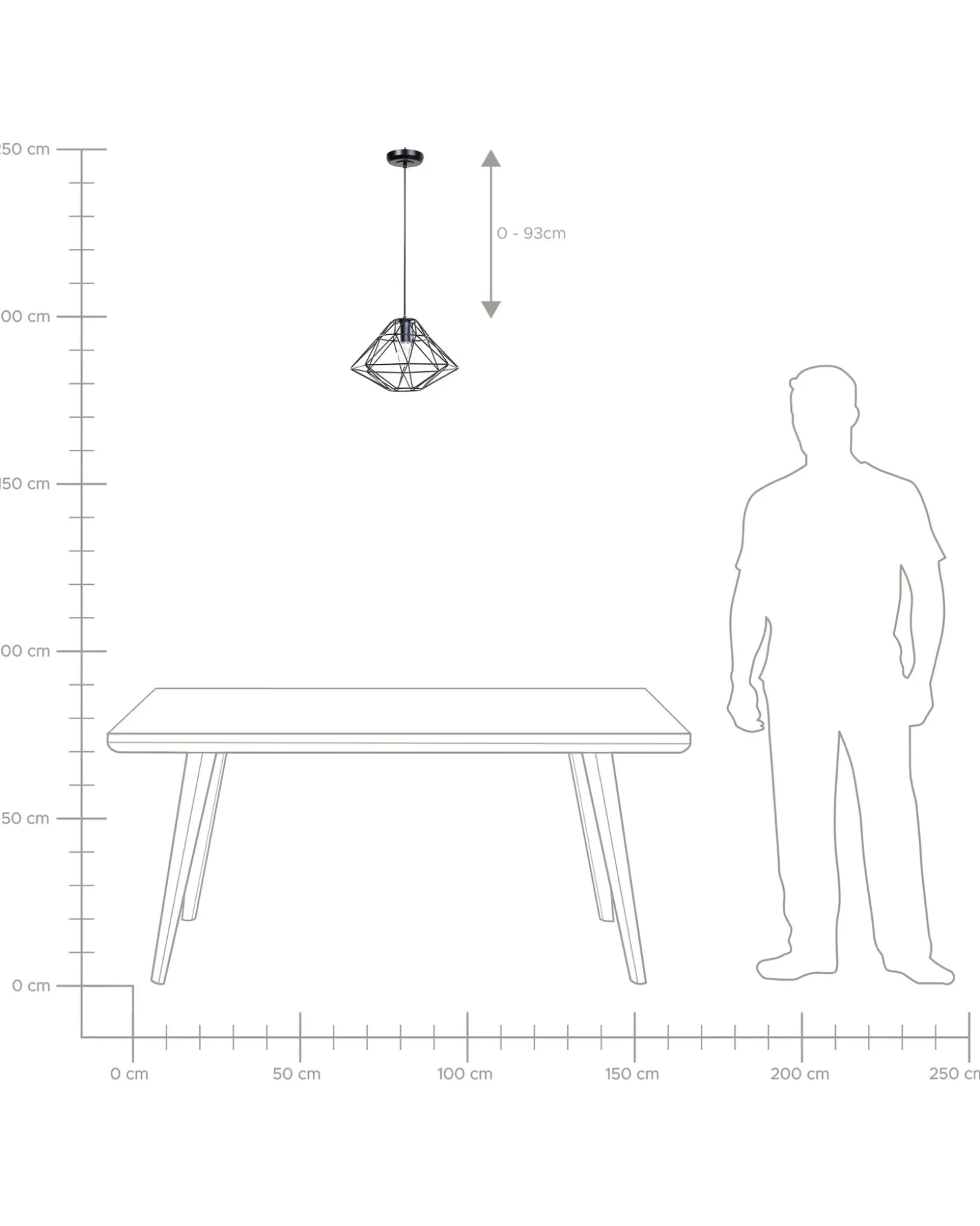 Loftlampe GUAM Metal Sort