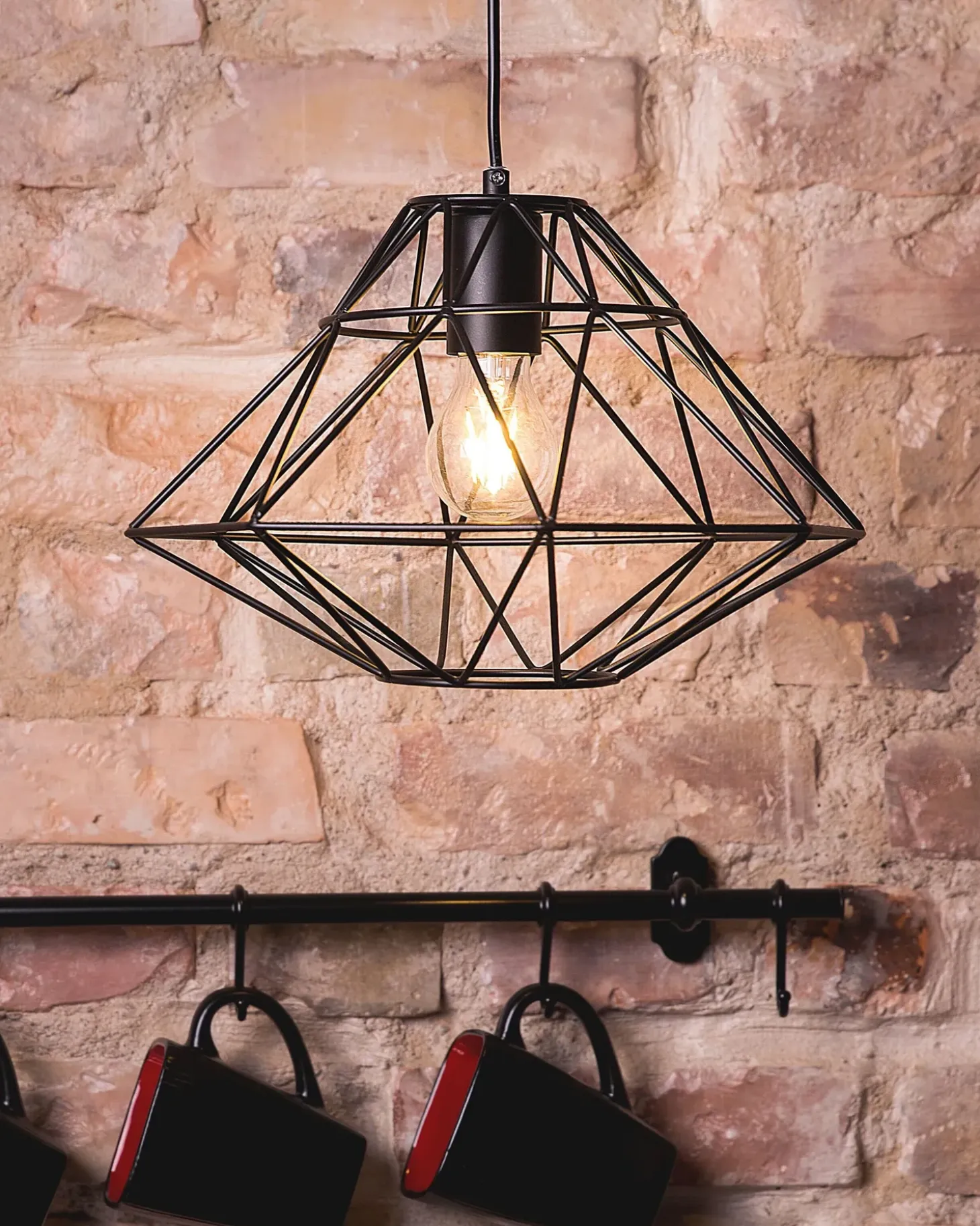 Loftlampe GUAM Metal Sort