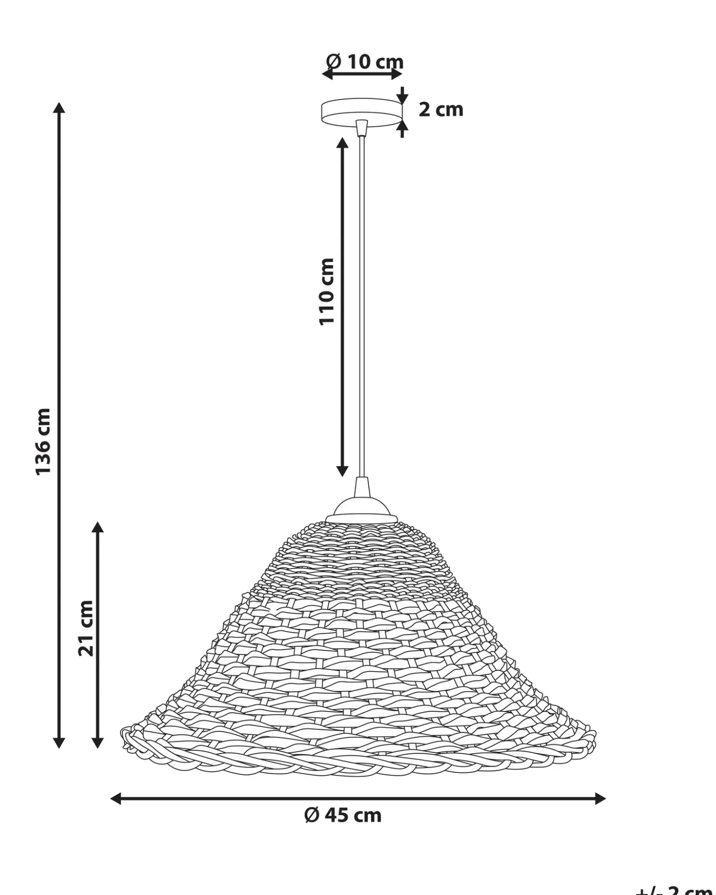 Loftlampe GUAMANI Bambus Naturlig