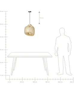 Loftlampe GURABO Bambus Naturlig