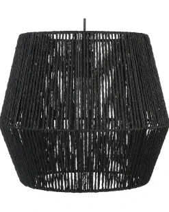 Loftlampe GWERU papirreb Sort