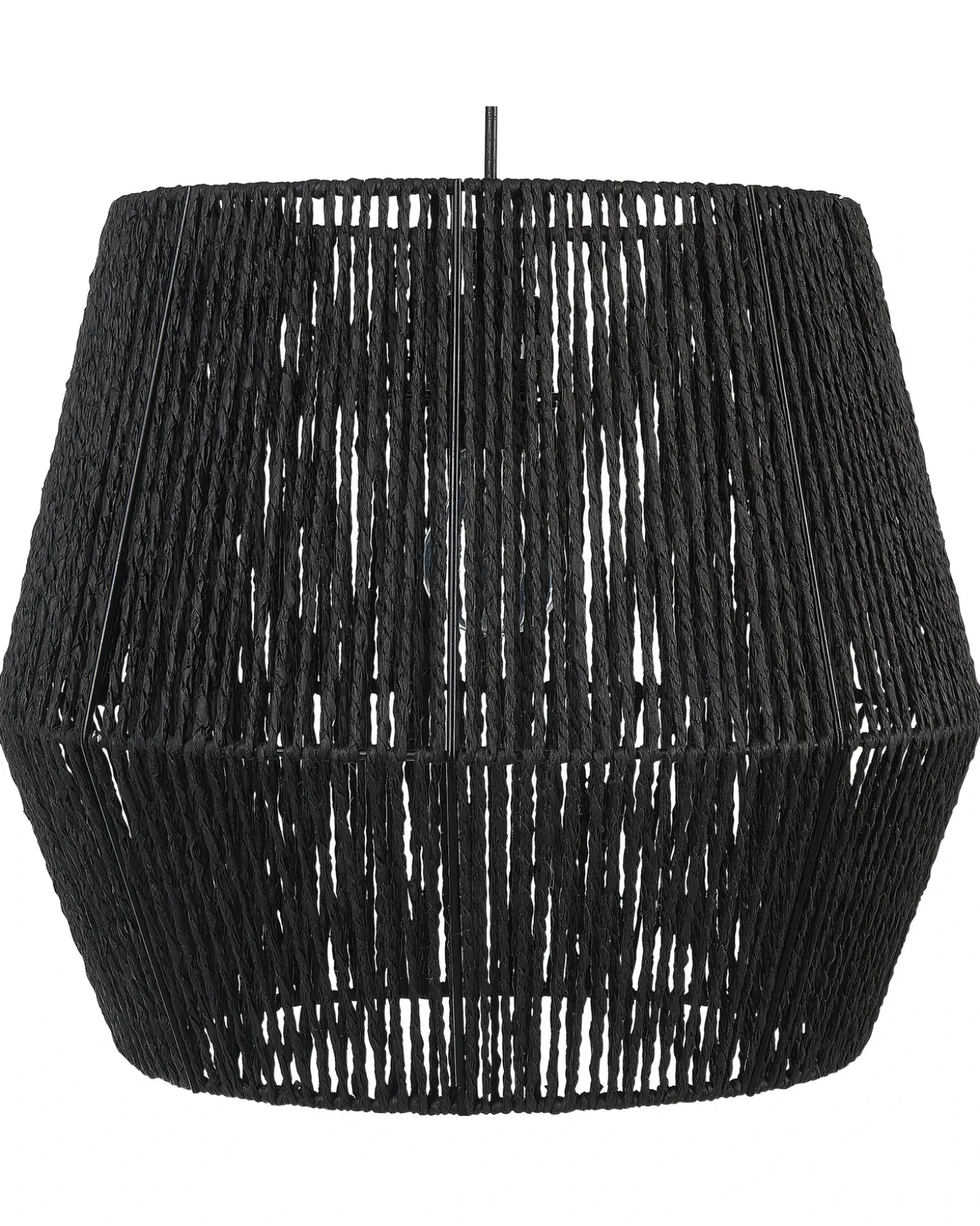 Loftlampe GWERU papirreb Sort