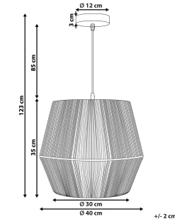 Loftlampe GWERU papirreb Sort