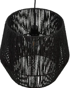 Loftlampe GWERU papirreb Sort