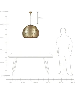Loftlampe HARANGI Metal Messing