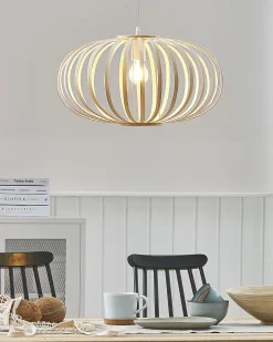Loftlampe HAVEL Bambus Lysebrun