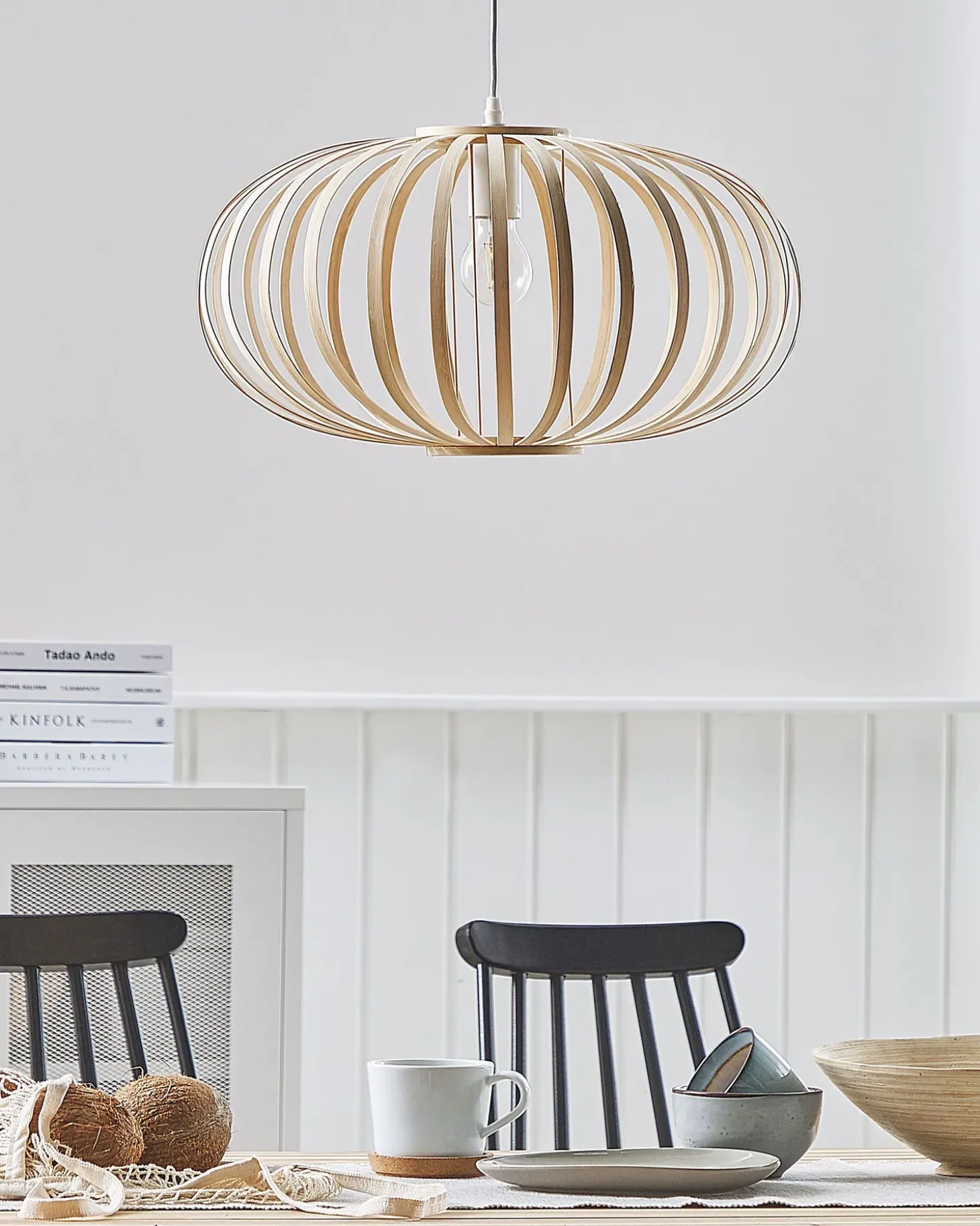 Loftlampe HAVEL Bambus Lysebrun