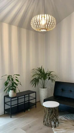 Loftlampe HAVEL Bambus Lysebrun