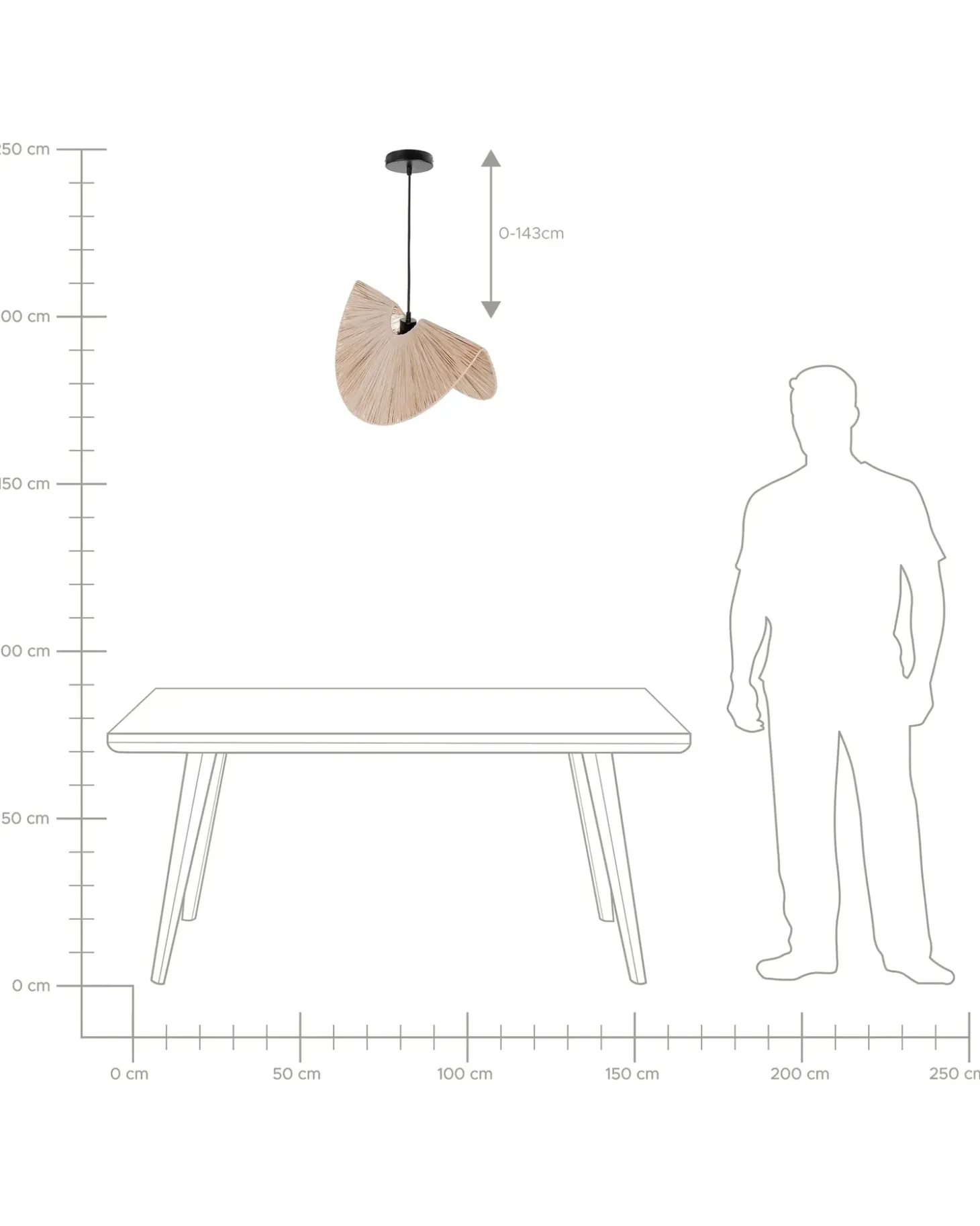 Loftlampe HERRON Papir Naturlig