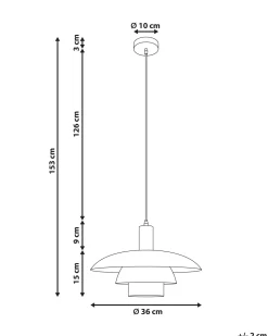 Loftlampe HILBA Metal Hvid