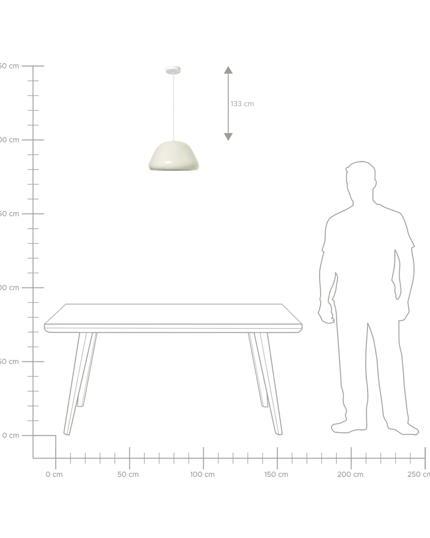 Loftlampe JOKU Metal Lys Beige