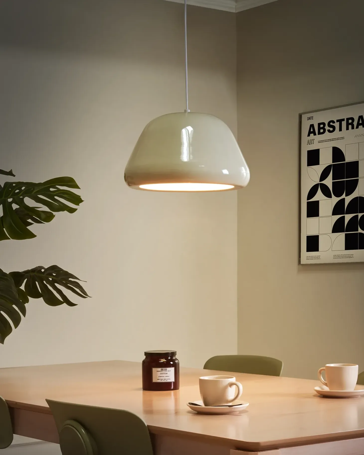 Loftlampe JOKU Metal Lys Beige