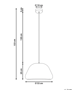 Loftlampe JOKU Metal Rød