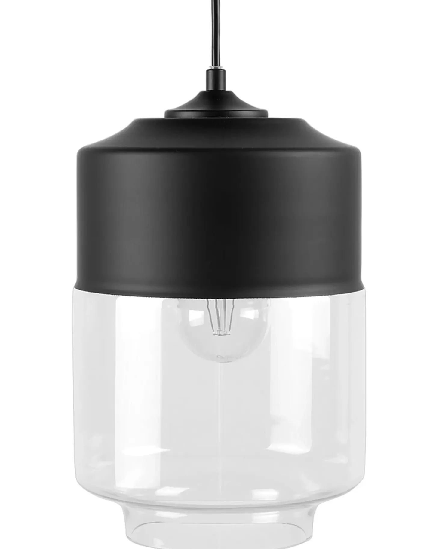 Loftlampe JURUA Glas Sort