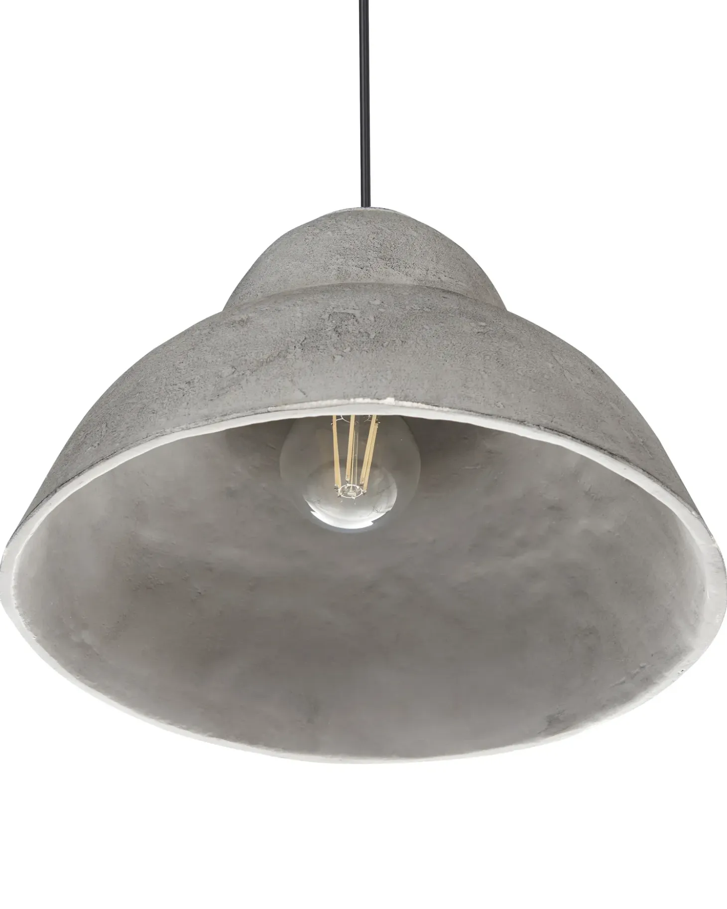 Loftlampe KABALEBO Papmaché Grå