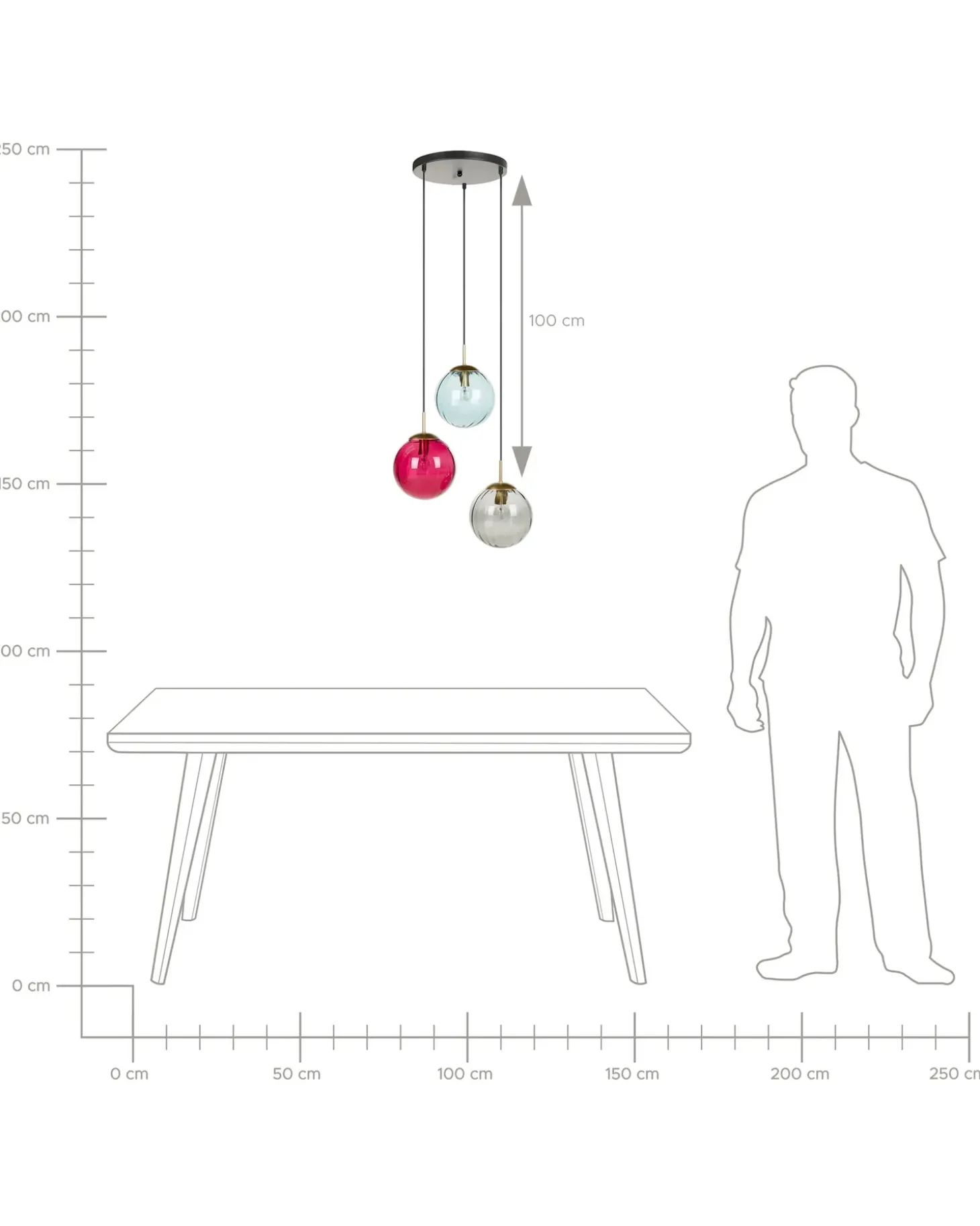 Loftlampe KANGAROO Metal Multifarvet