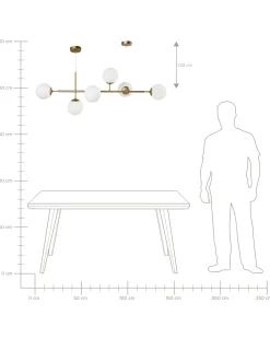 Loftlampe KASARI Metal Guld