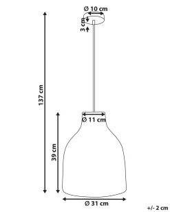 Loftlampe KELAKAS Flet Naturlig