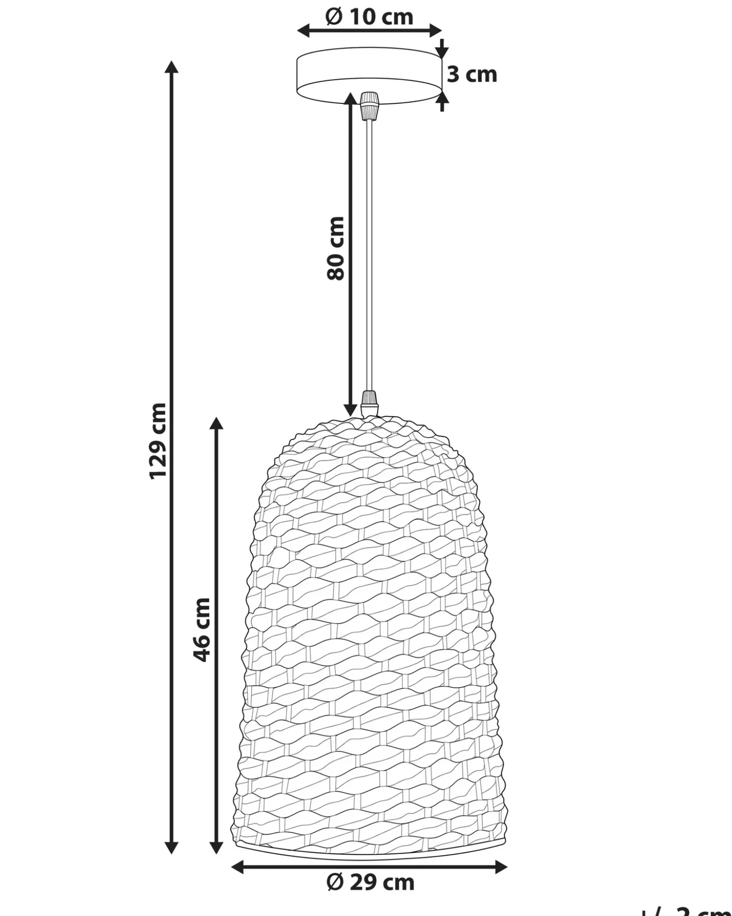Loftlampe KERIO Bambus Naturlig