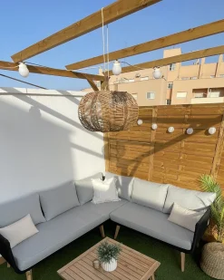 Loftlampe KIBI Rattan Naturlig