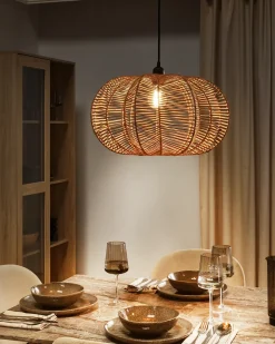 Loftlampe KIBI Rattan Naturlig