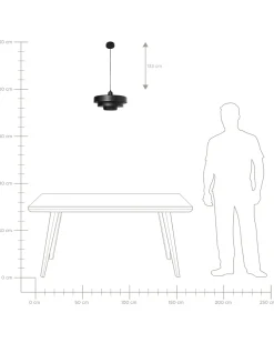Loftlampe KOLGA Metal Sort