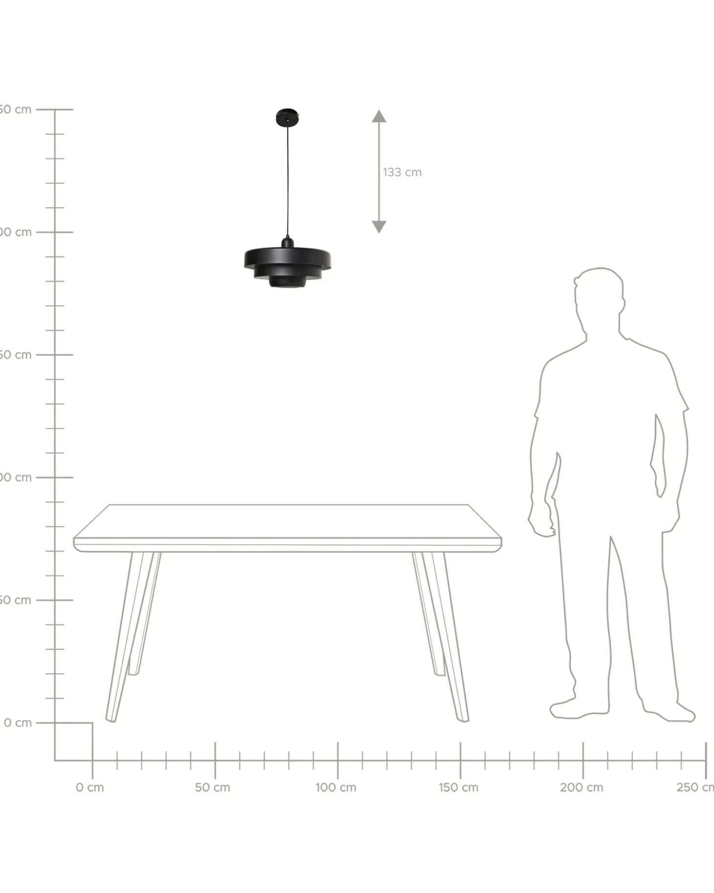 Loftlampe KOLGA Metal Sort