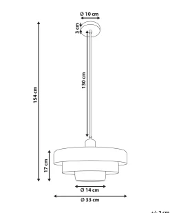 Loftlampe KOLGA Metal Sort