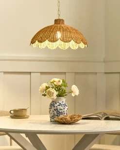 Loftlampe KUKULE Rattan Naturlig