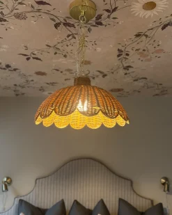 Loftlampe KUKULE Rattan Naturlig