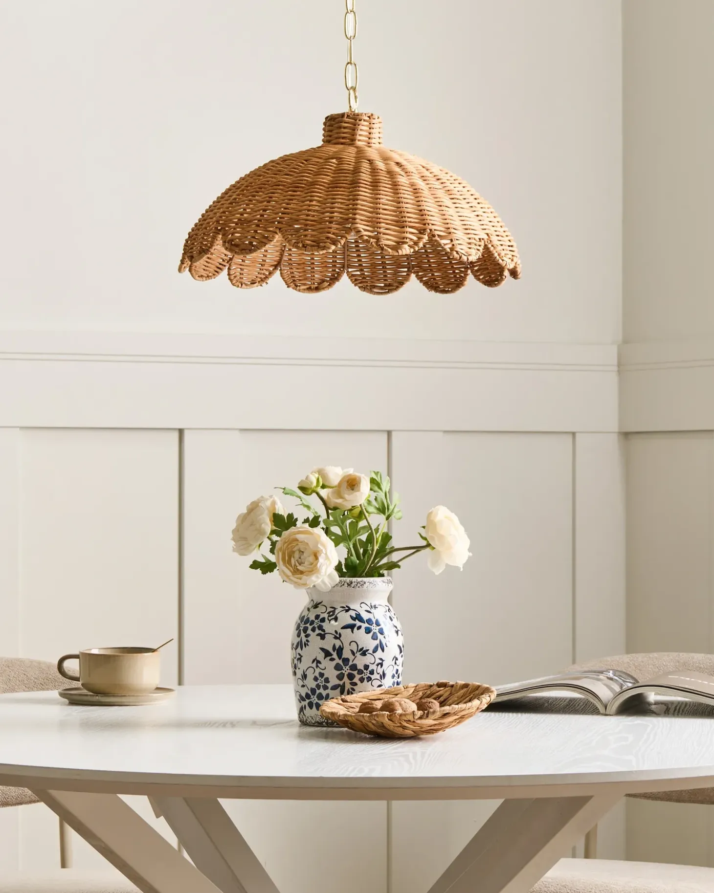 Loftlampe KUKULE Rattan Naturlig
