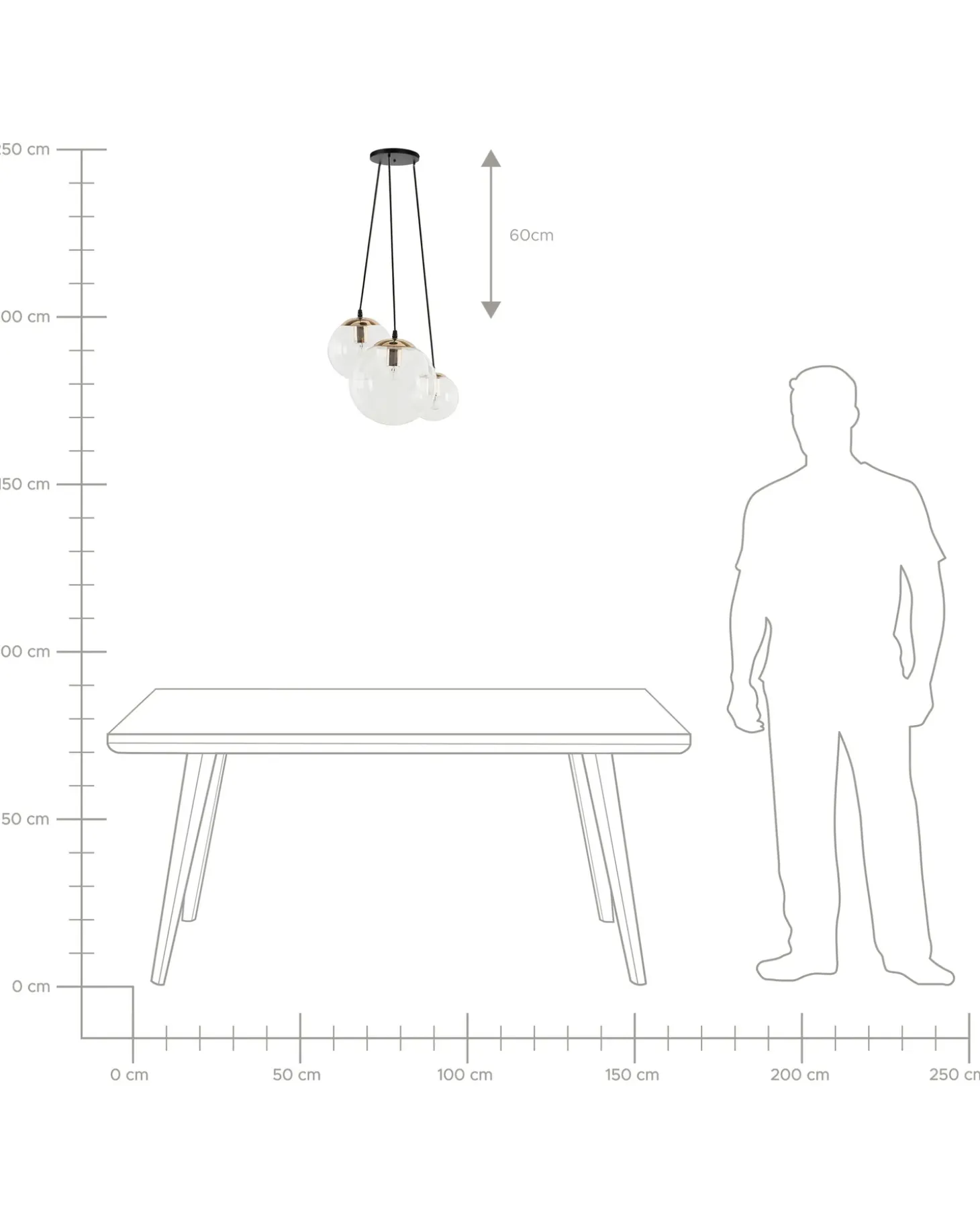 Loftlampe LADON Glas Transparent