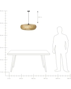 Loftlampe LAJAS Bambus Naturlig