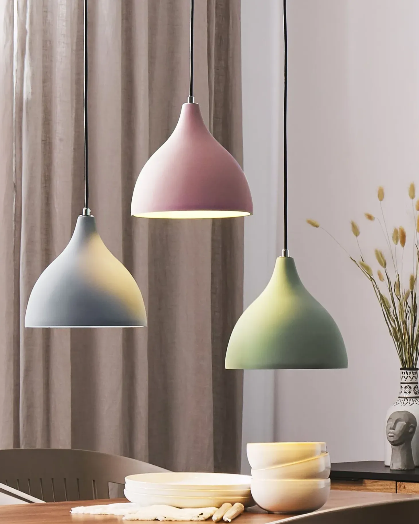 Loftlampe LAMBRO Beton Lysegrøn