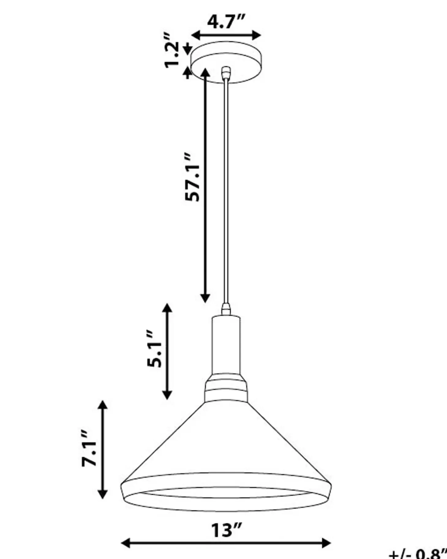 Loftlampe LIARD Metal Hvid