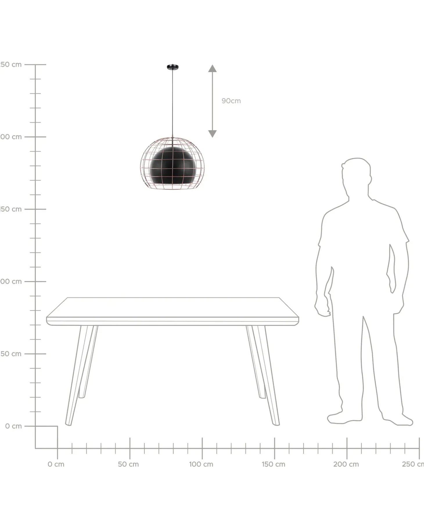 Loftlampe LIRI Metal Sort