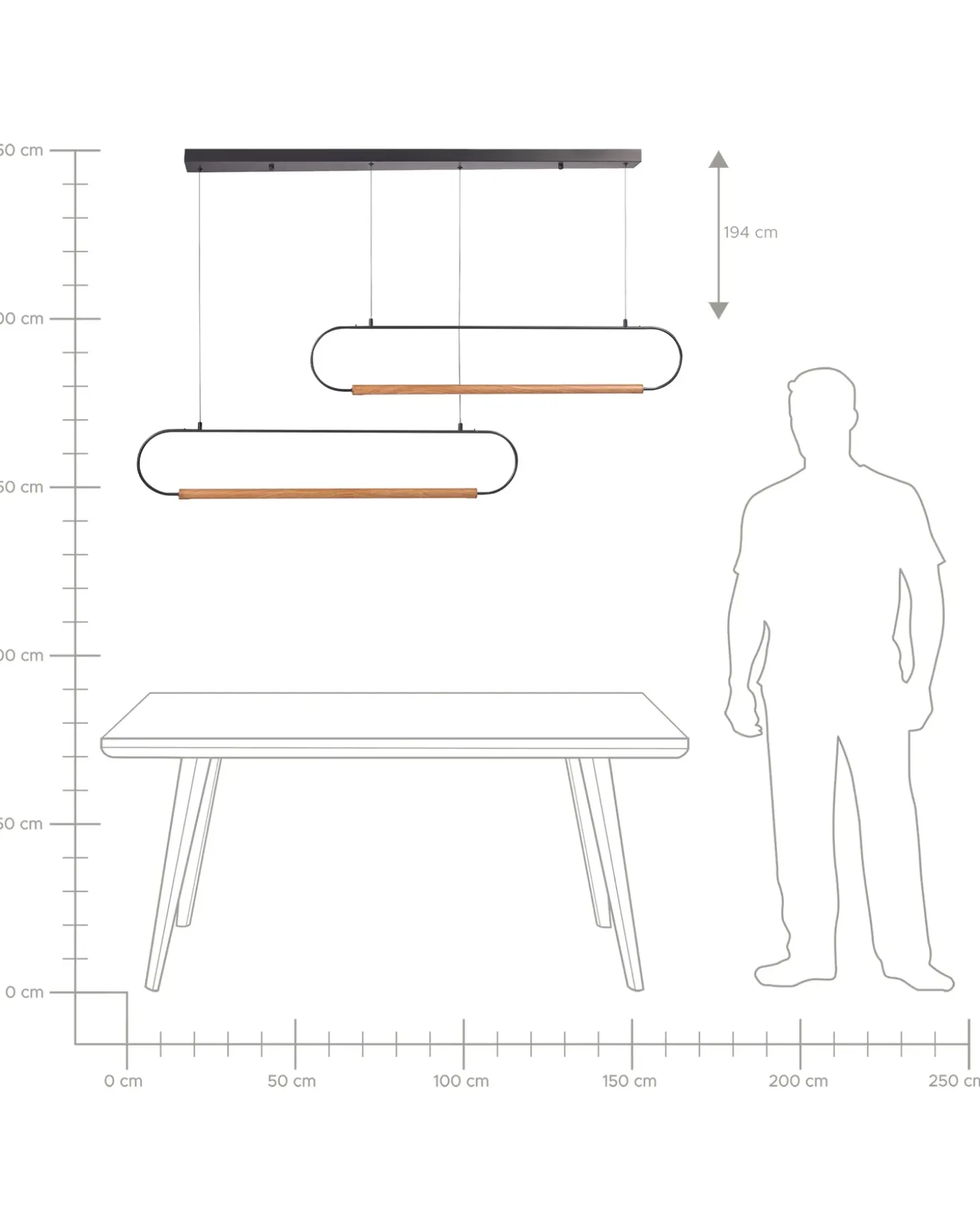 Loftlampe LOGONE Metal Sort