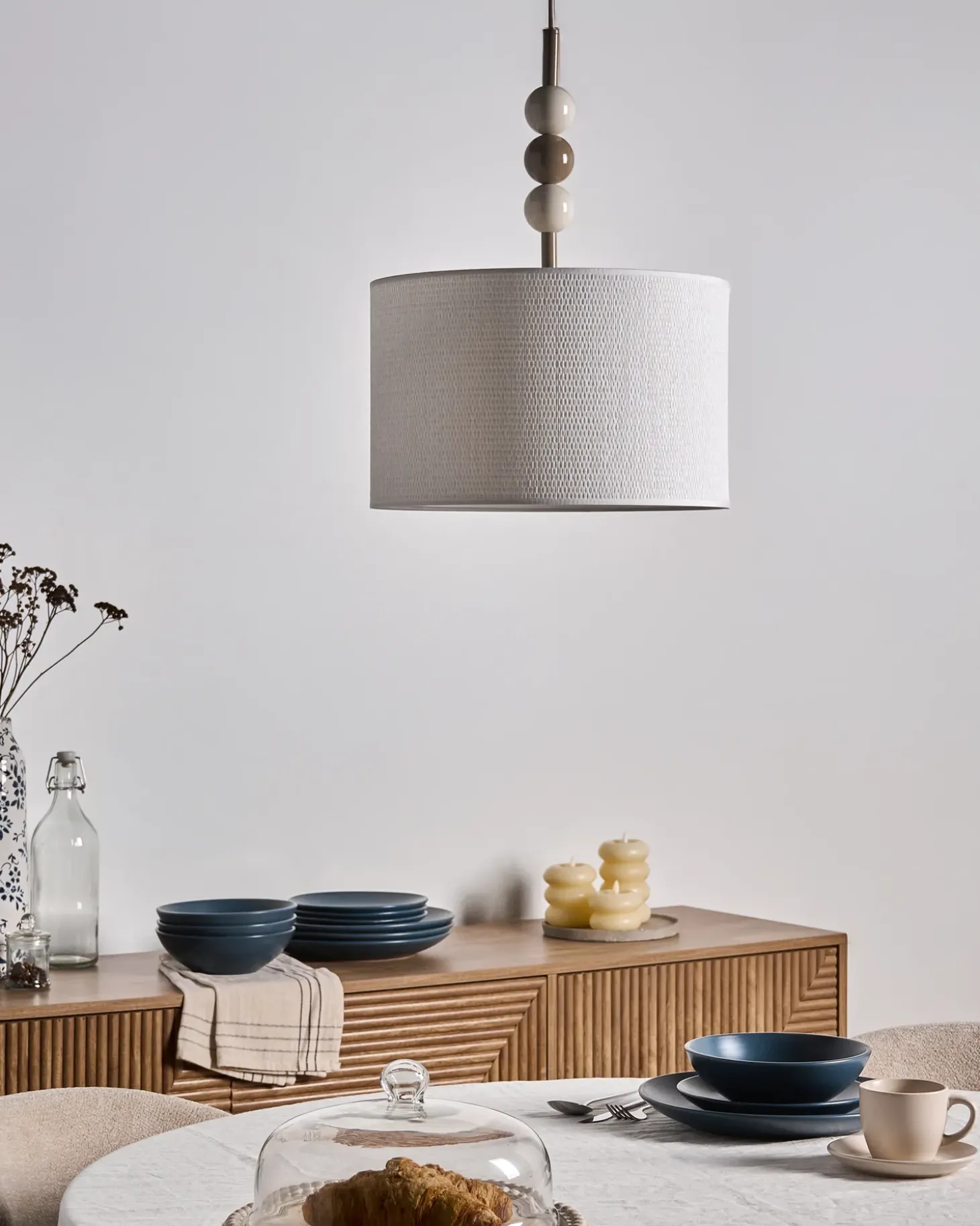 Loftlampe LOKY Metal Hvid/beige