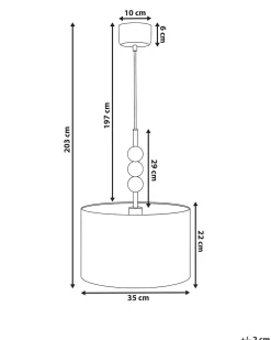 Loftlampe LOKY Metal Hvid