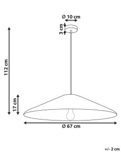Loftlampe LUAGAN Flet Naturlig