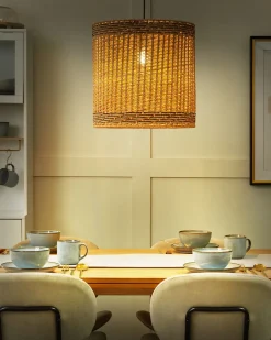 Loftlampe LUAPULA papirreb Naturlig