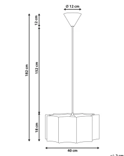 Loftlampe LUENHA Metal Beige