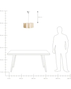 Loftlampe LUENHA Metal Beige