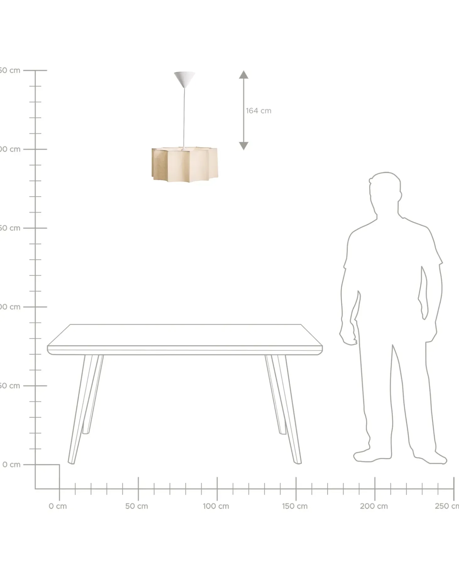 Loftlampe LUENHA Metal Beige